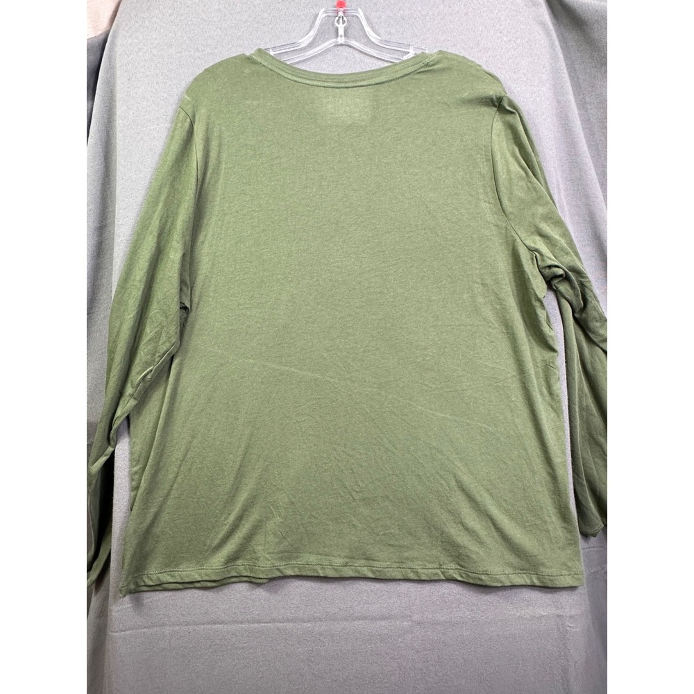 Time and Tru Womens XXL 20 Sea Turtle Green Long Sleeve Relaxed Fit Core Tee NEW - Picture 2 of 9